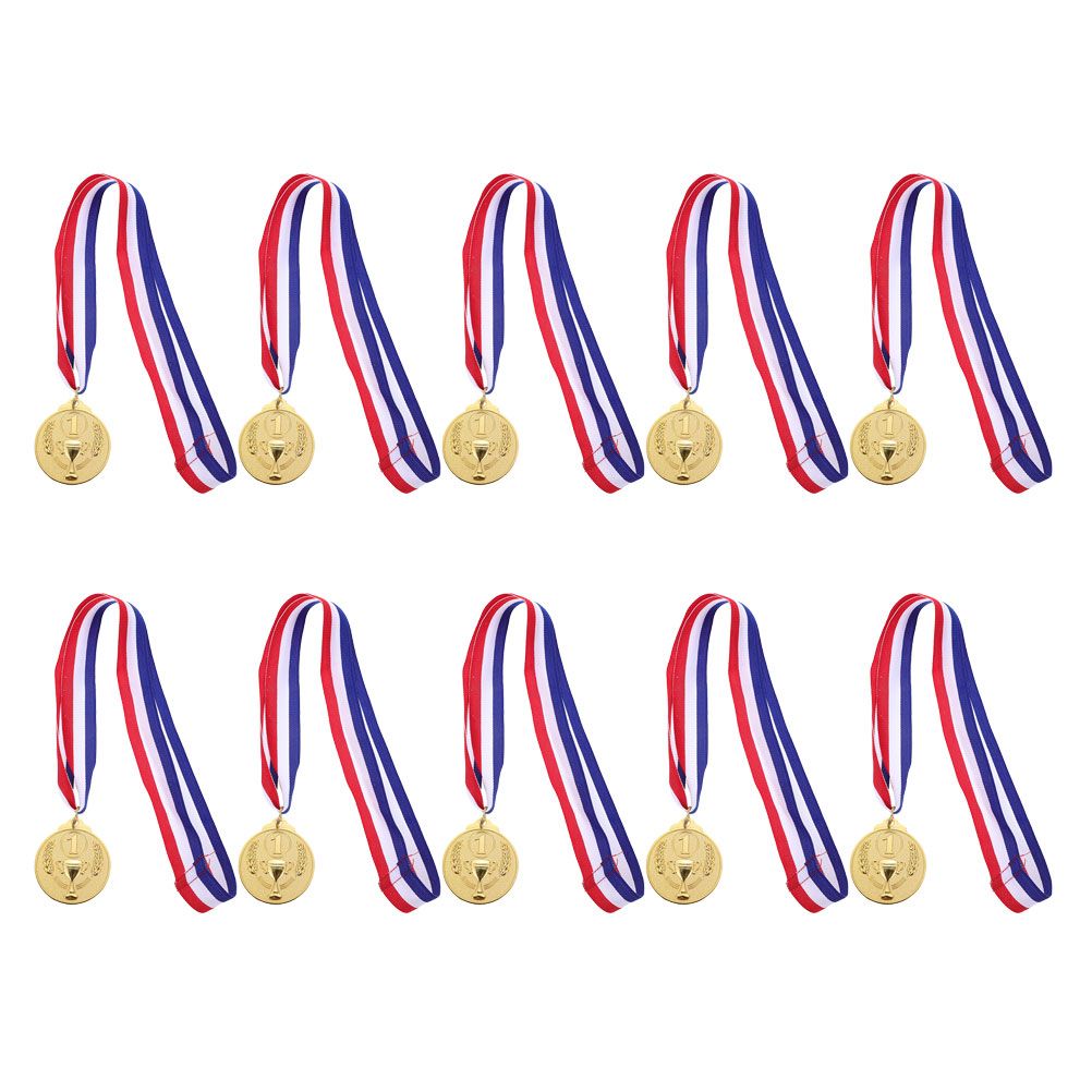 12pcs Competition Awards Medals Competitions Soccer Medals Gifts For Sports Competitions Party Favor Golden