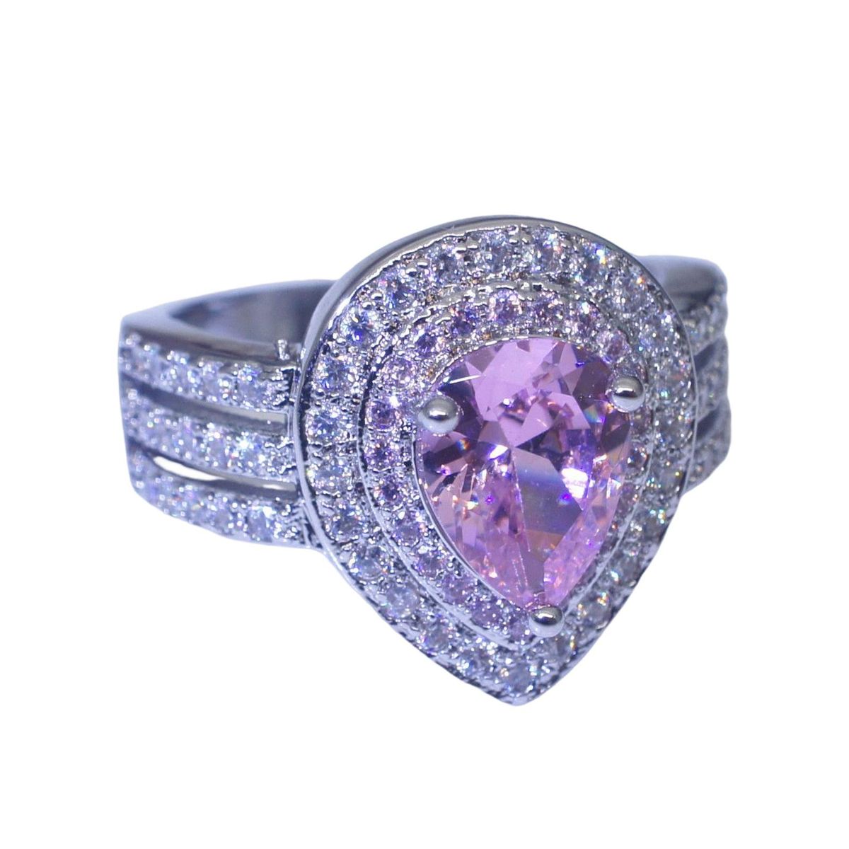 Wedding Ring Exquisite Good Workmanship Women Finger Ring Pink