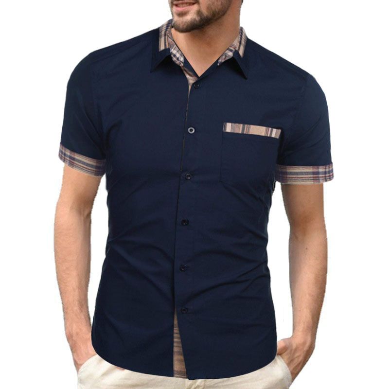 Men's Short Sleeve Shirt - Navy