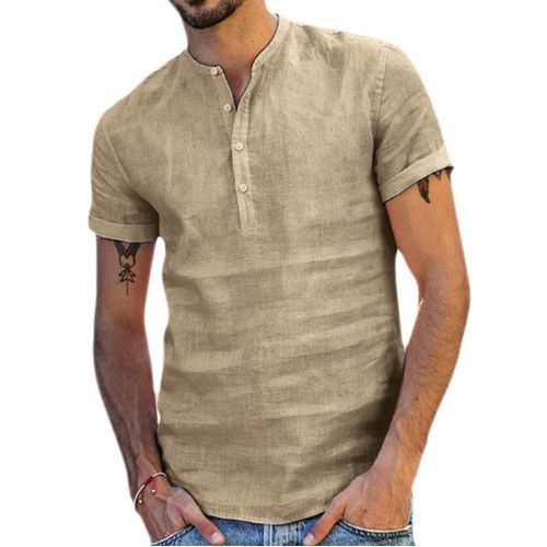 Men's Casual Shirt-Khaki