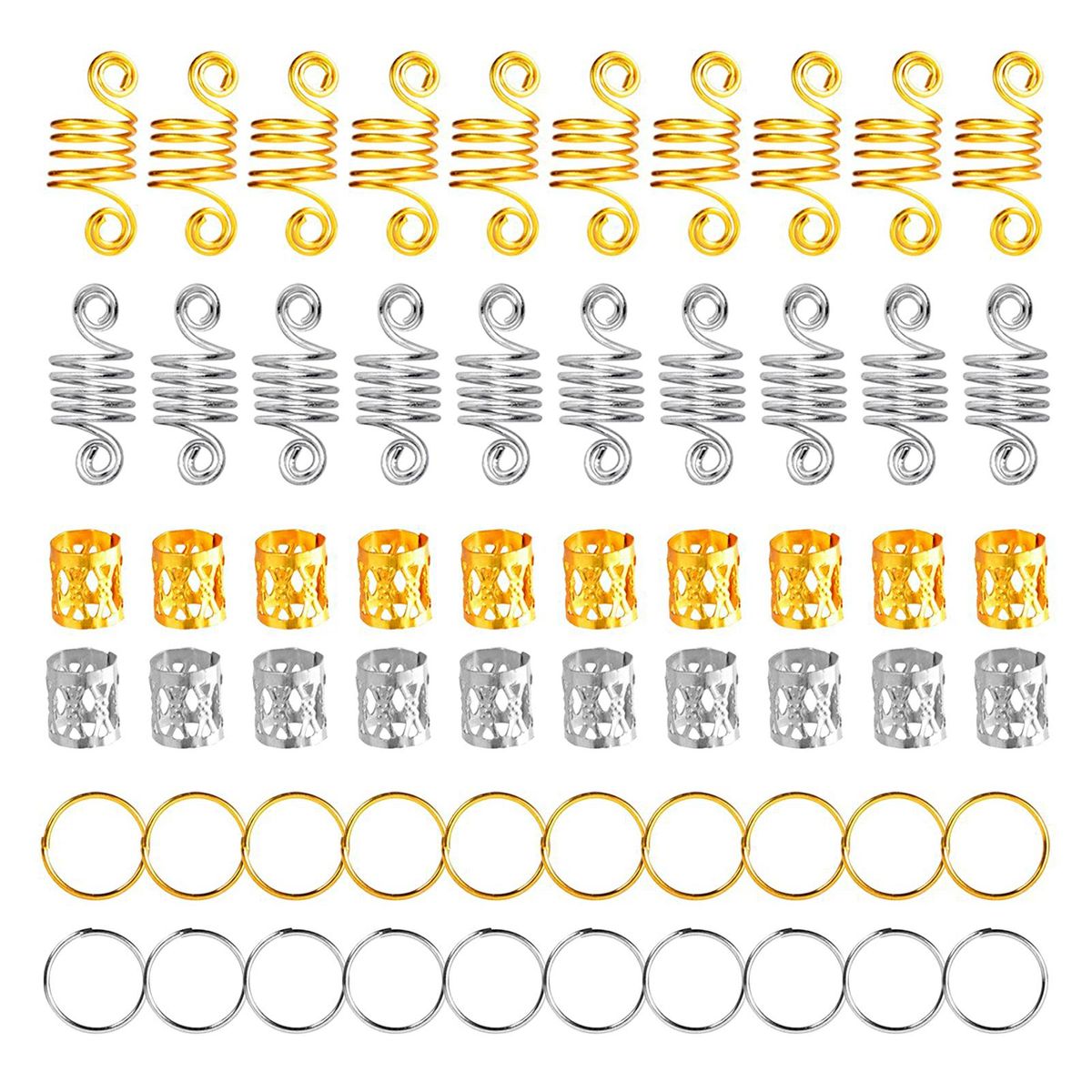 60Pcs Braid Dreads Hair Braid Beads Dreads Decoration Accessories