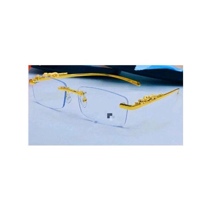 Frameless Gold Frame Unisex Fashion Glass