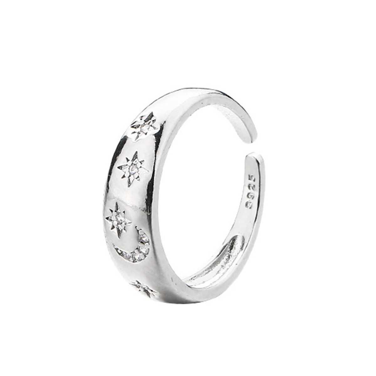 Promise Ring Creative Moon Stars Promise Ring Golden
