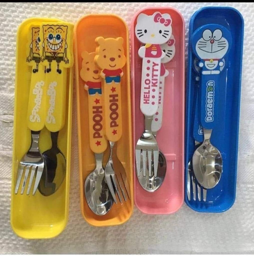 Hello Kitty Kids Cutlery Sets With Case
