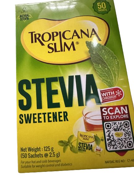 Natural Stevia Sweetener With Chromium - 50 Satchets