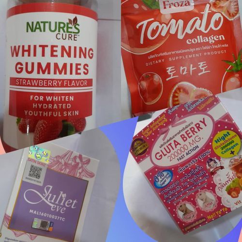 Juliet Eve, Froza Tomato, Whitening Gummies, Gluta Berry Supplement