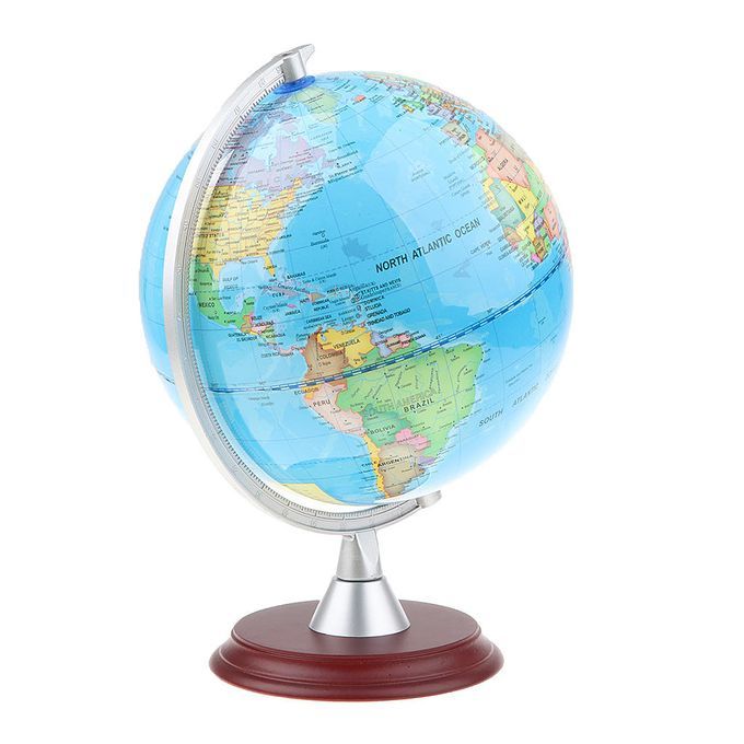 10inch Geography Globe World Map Globes With Wooden Stand, Gift For