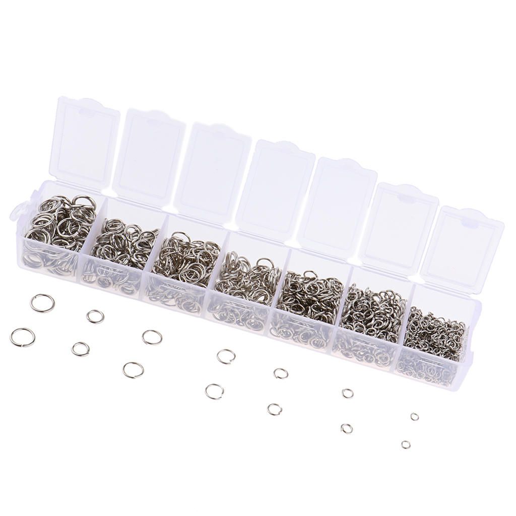 1500 Pcs Open Jump Rings Box Set For DIY Jewelry Making Finding Silver