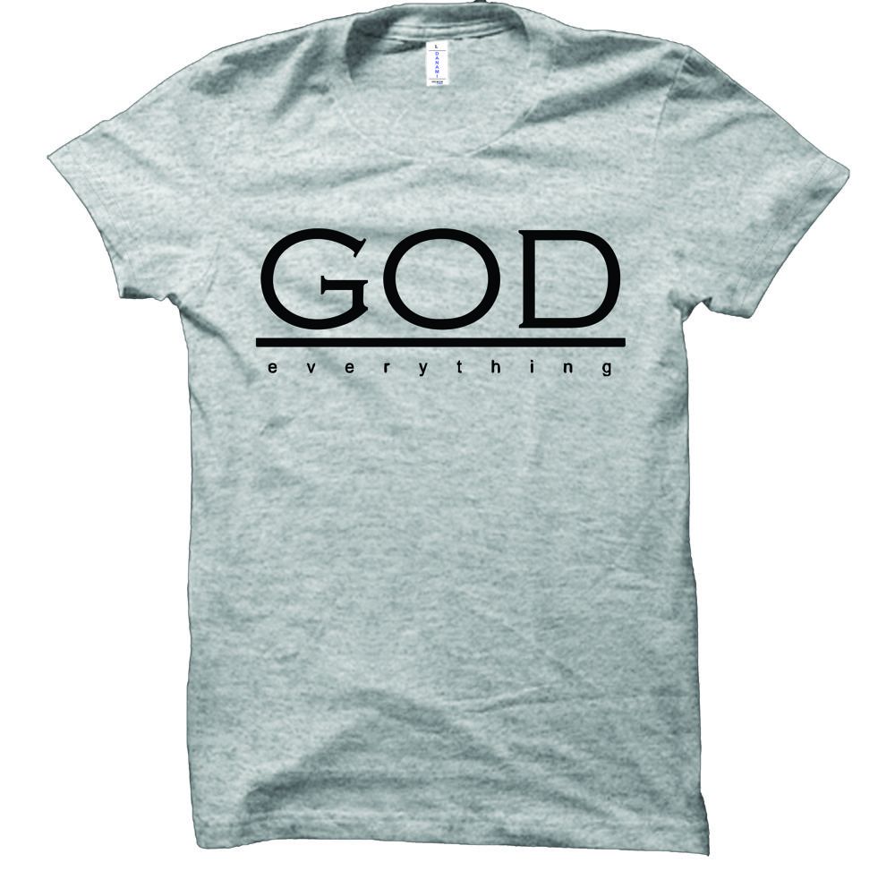 God Everything T-Shirt- Light Grey