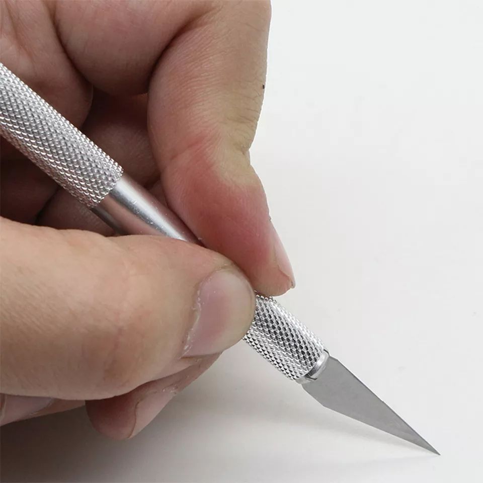 Non-slip Metal Scalpel Tool Precision Knife Carving Craft Knife + 6 Blade