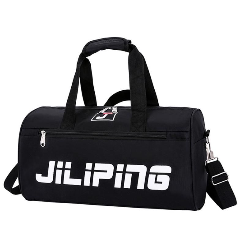 Waterproof Nylon Men Sports Gym Bags Leisure Yoga Fitness Pack Women Travel Handbag Training Big Capacity Duffle Bag Black