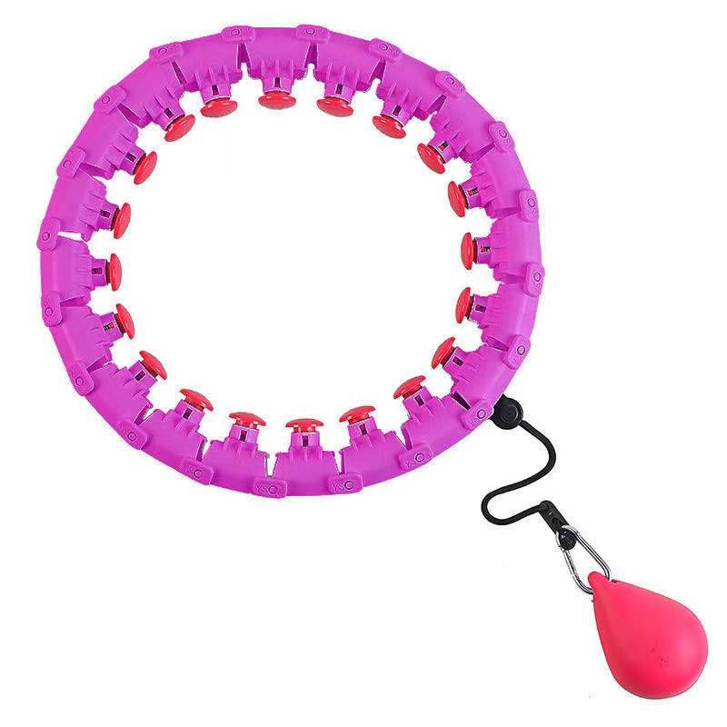 Drop Adjustable Waist Training Ring Belly Trainer Abdominal Weight Sport Hoop Yoga-24 Puple