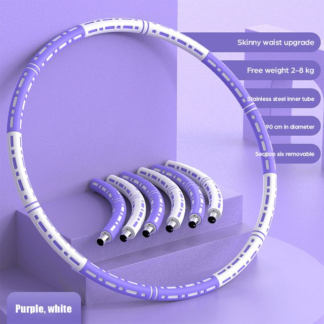 Weighted Professional Hula Exercise Hoops For Adults Workout Hoops With Adjustable-violet