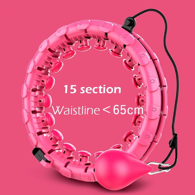 Intelligent Counting Fitness Sport Hoop Smart Sport Hoop Adjustable Thin Waist-pink15