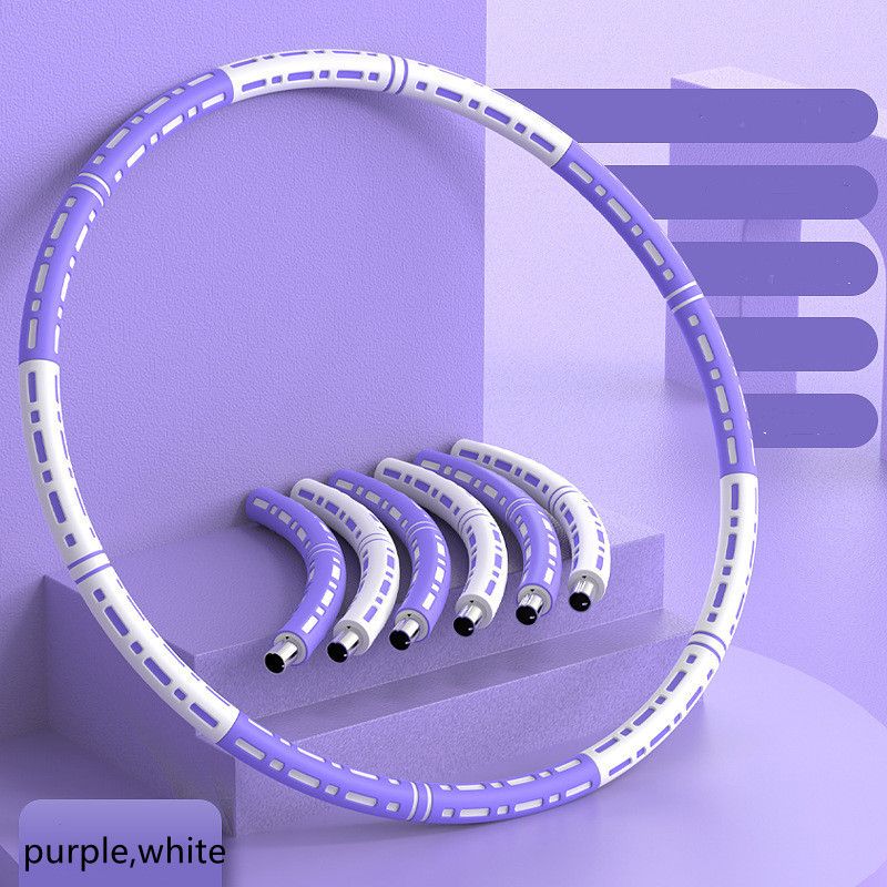 1 Pcs Fitness Excercise Yoga Hoops Home Workout Sport Hoops Circle Slimming Massage-Purple