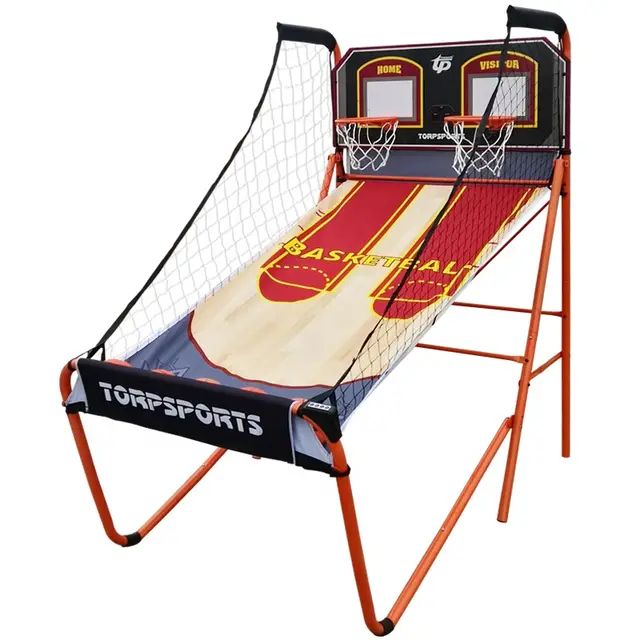 Electronic Basketball Game Double Shot With 5basketball And Pump