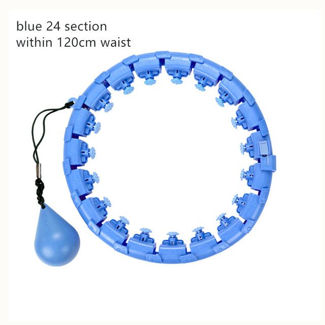 Drop Adjustable Waist Training Ring Belly Trainer Abdominal Weight Sport Hoop Yoga-24 Blue