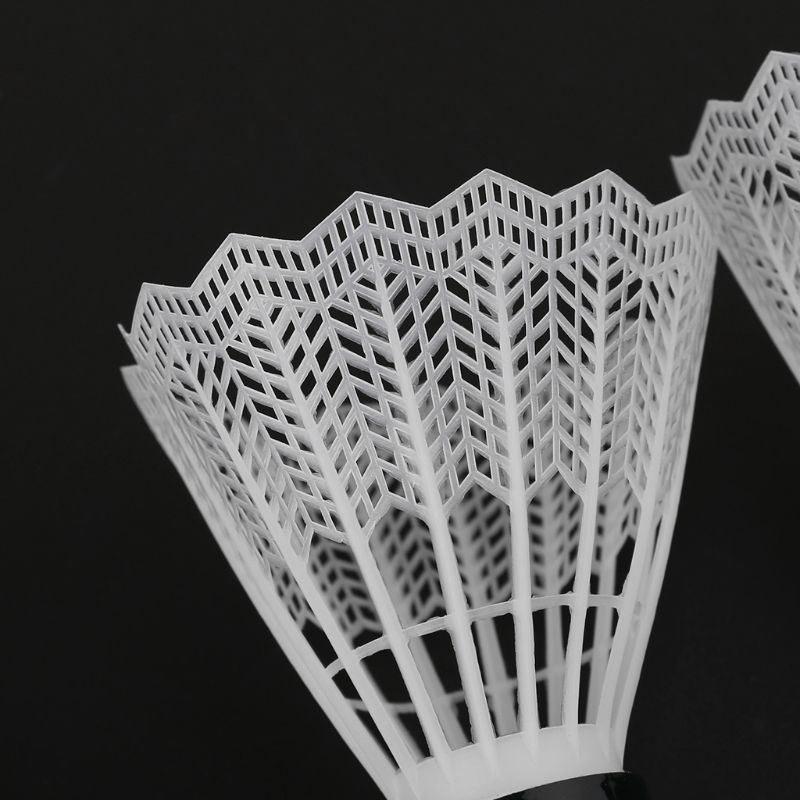 12Pcs White Badminton Plastic Shuttlecocks