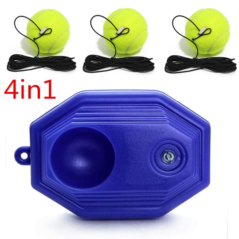 Tennis Rebounder, 3 Trainer Balls With String + Trainer  Solo Practice Equipment, Ball Machine Portable Self Training Tool