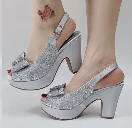 Peep Toe Chunky Sandals Platform Shoes Summer High Heels Pumps Sandals