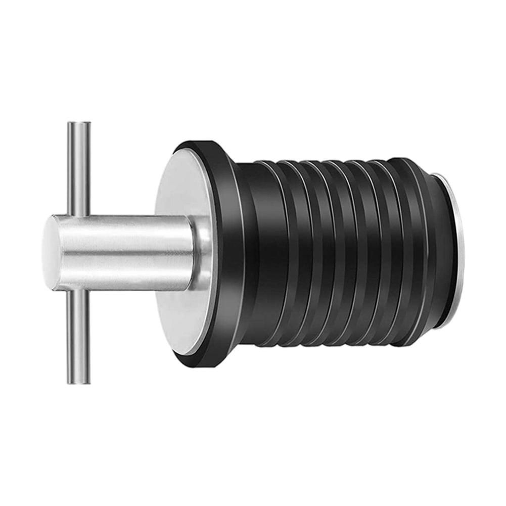 Marine Boat Drain Plug T-Handle Screw Adjustable, Silver 19MM