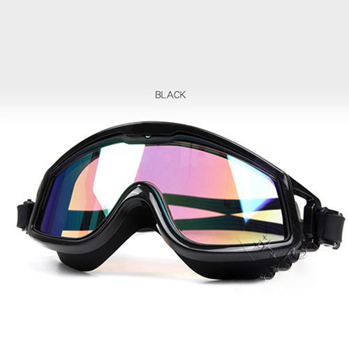 Waterproof And Anti-fog High-definition Eye Protection Swimming Goggles(Smoke Black)