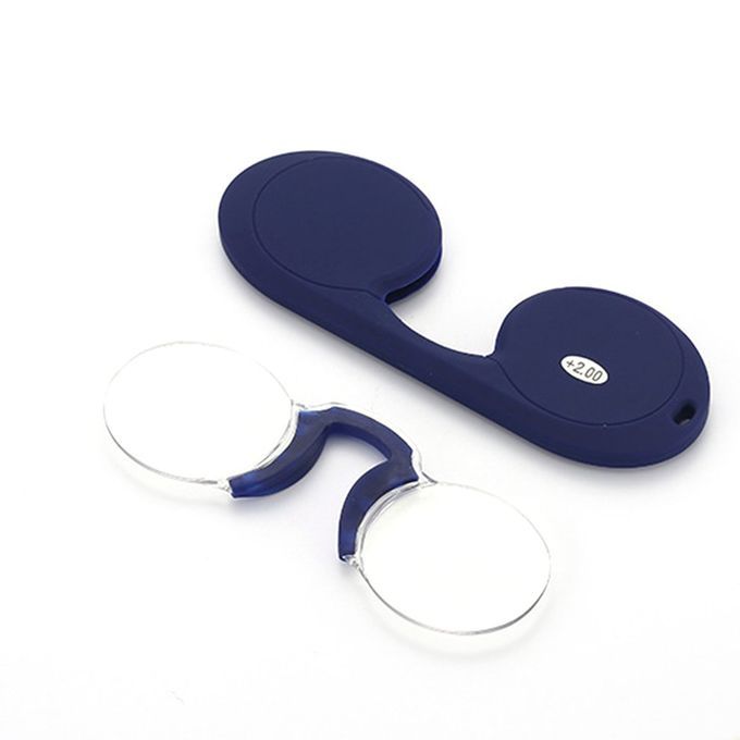 Frameless Presbyopia Gl Es Portable Soft Sili One Nose  Lip Presbyopia Gl Es  Lip Nose Reading Presbyopia Gl Es-Blue-200°