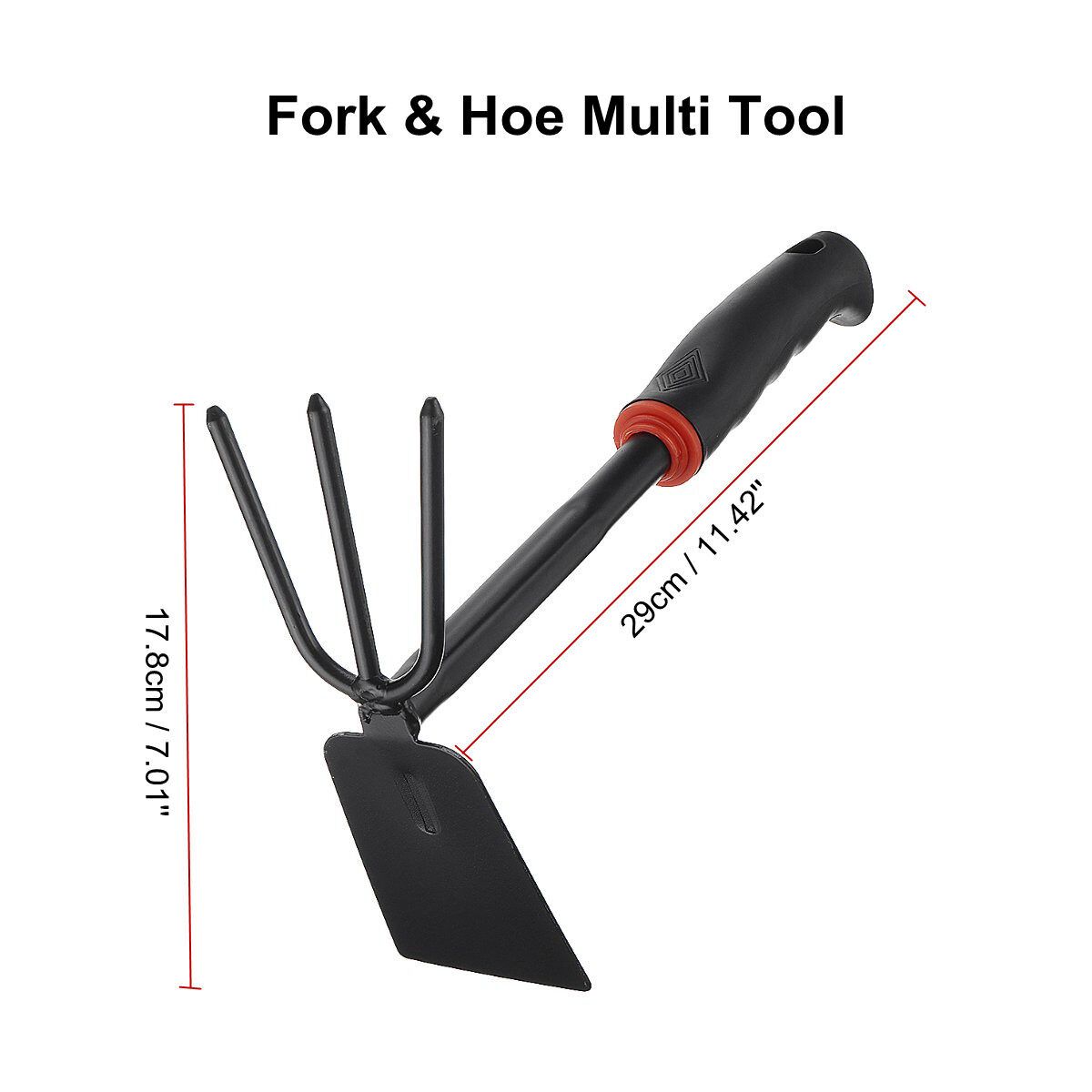 Gardening Hand Tools Trowel Rake Fork Hoe Garden Cultivator Transplant Weeding Matte Black
