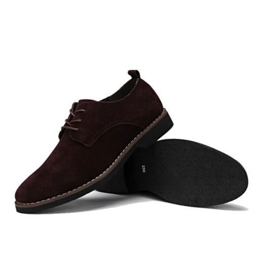 Luxury Suede Leather Boots For Men- Coffee Brown