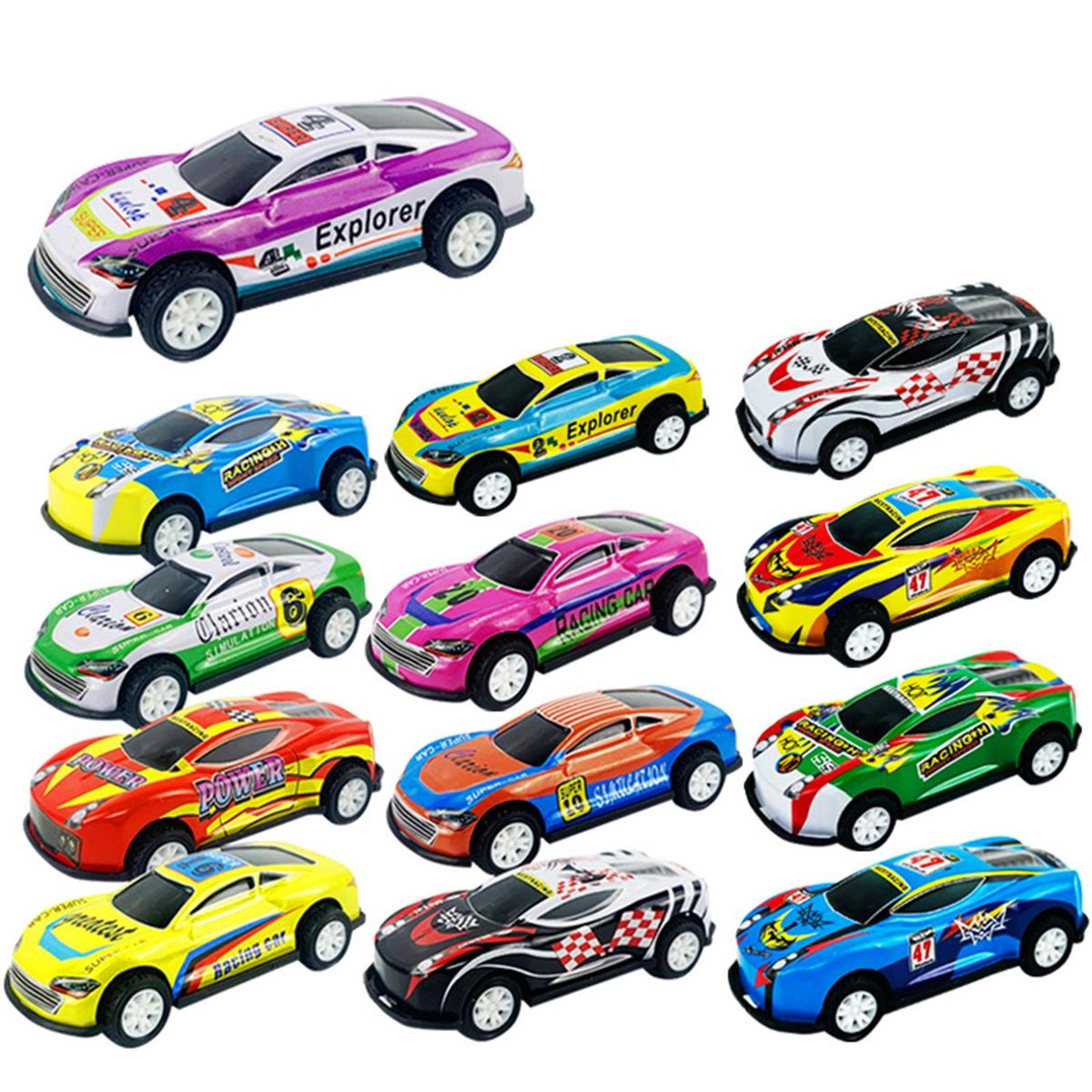 2Pcs Children Car Toys Pull Back Vehicle Toy Model