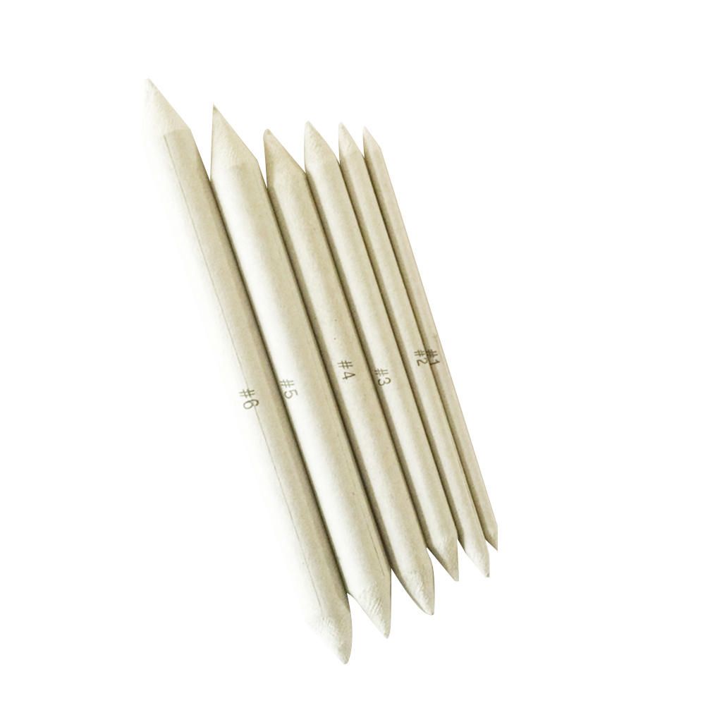6Pcs Sketch Blending Stumps Paper Erase Marker Pen Pastel Art Painting