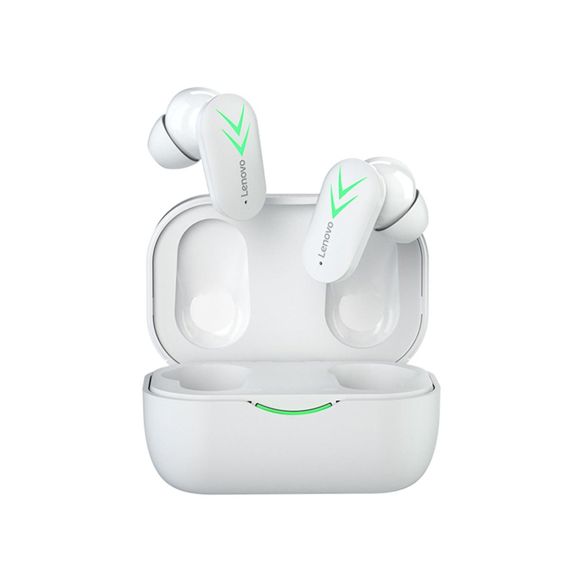Lenovo XT82 Wireless BT5.1 Gaming Headphones In-ear Sports Gaming Earbuds BT5.1 Chip Low Latency with LED Battery Display White