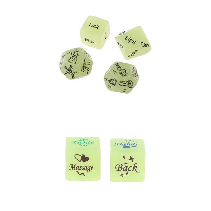 6PCS Glow In Dark Party Romantic Love Position Naughty  Dice