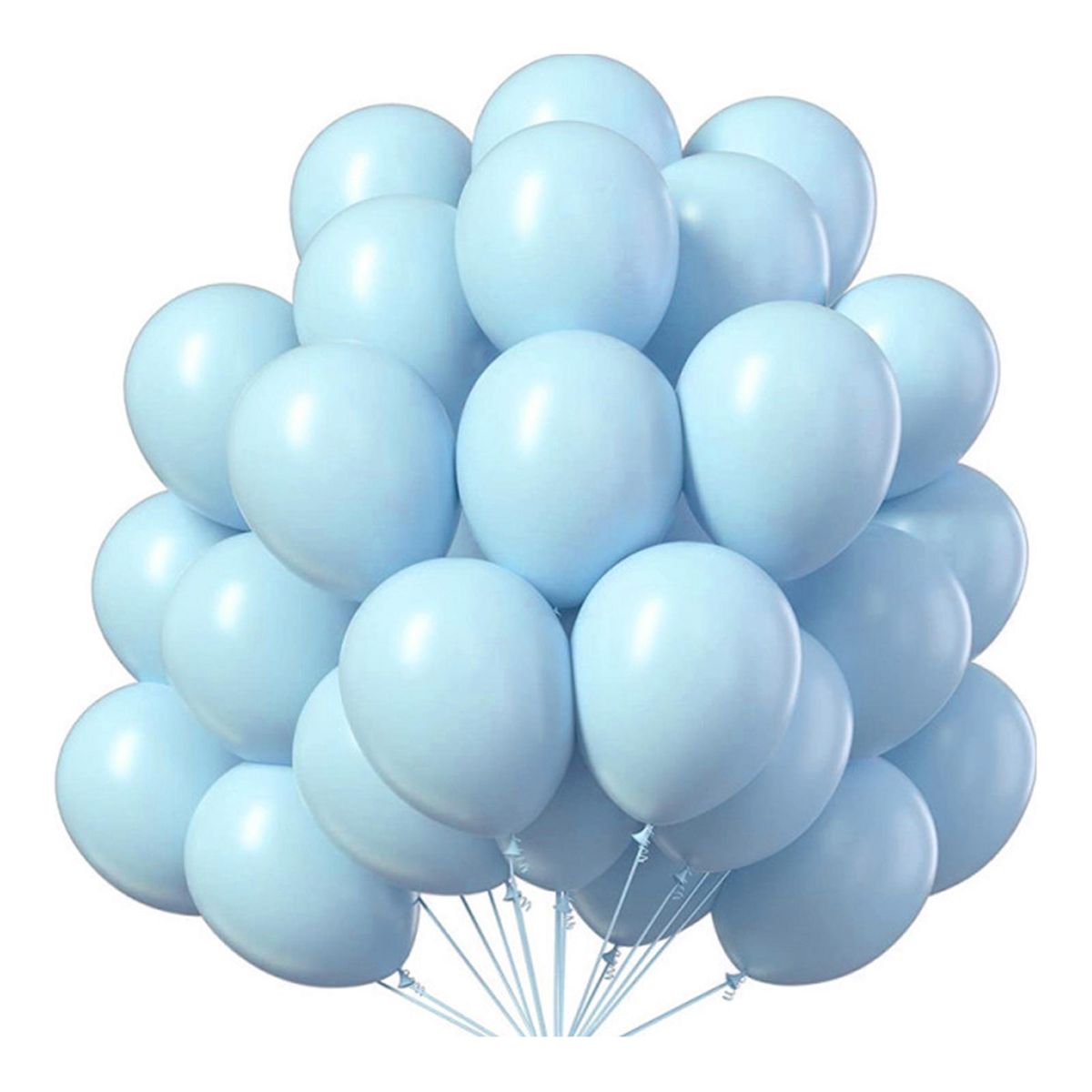 50Pcs Latex Balloons Adult Kids Boy Girl Round Heart Shape Birthday Balloons Blue