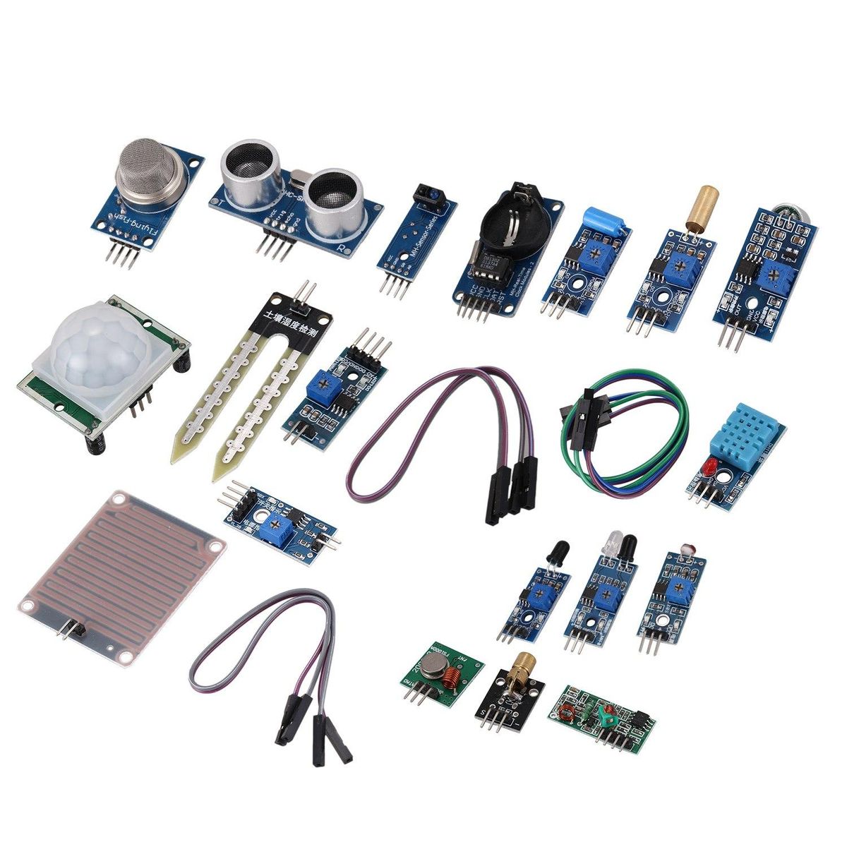 16 in 1 Modules Sensor Kit Project Super Starter Kits for Arduino UNO R3 Mega2560 Mega328 Nano Raspberry Pi 3 2 Model B K62