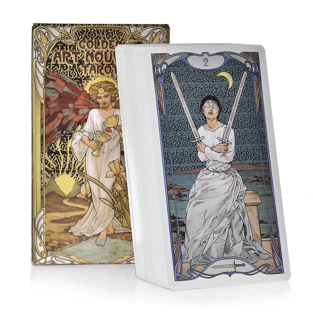 Tarot Nouveau Golden Set Cards Full Art 78PCS Oracle