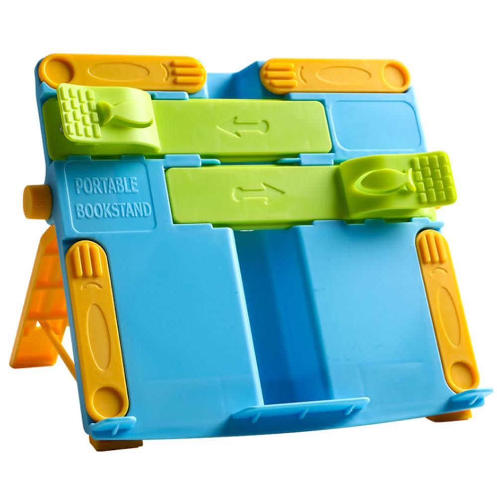Adjustable Book Stand Holder Portable Foldable Bookends Bookstand Reading Book Holder Fixed Kitchen Bookends, Blue