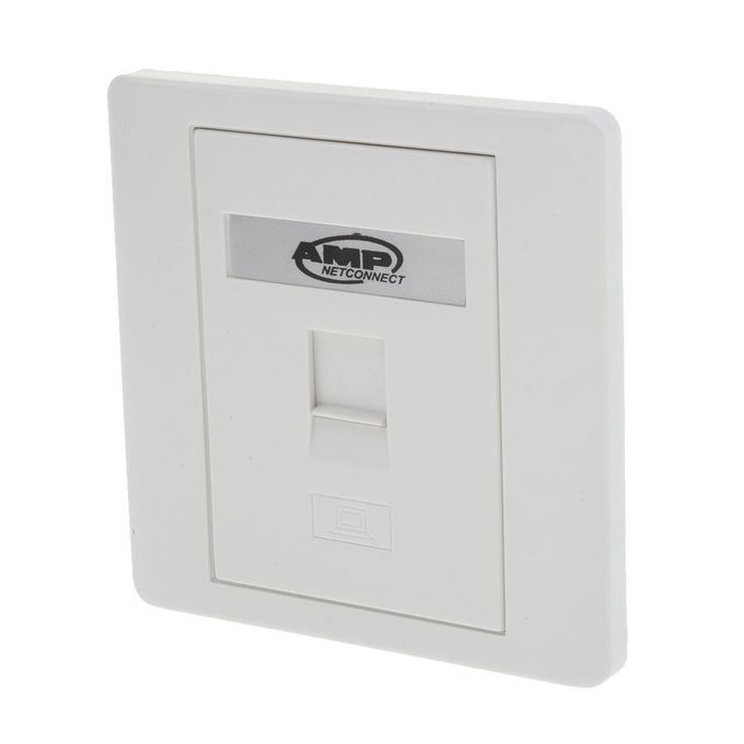 1 Port Wall Outlet Face Plate 1 Way /RJ11 Network Ethernet   Keystone