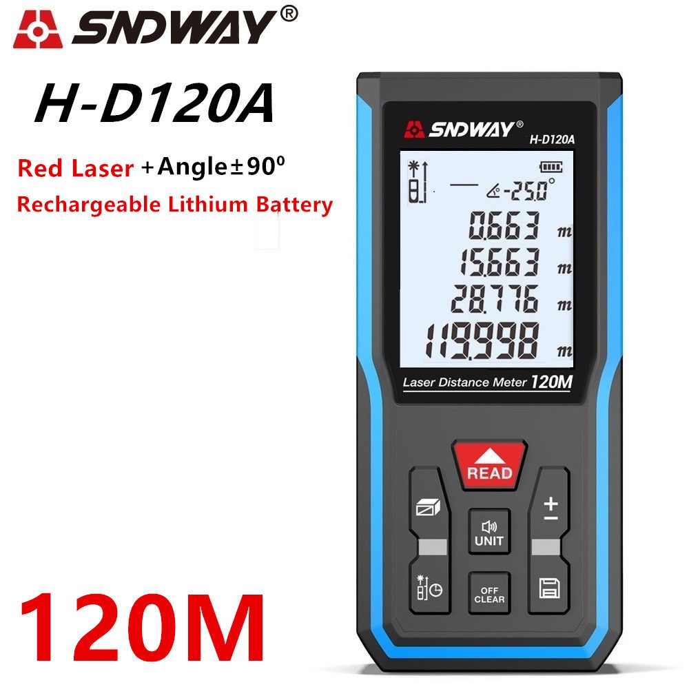 Laser Distance Meter Digital Rangefinder 120m 100m 70