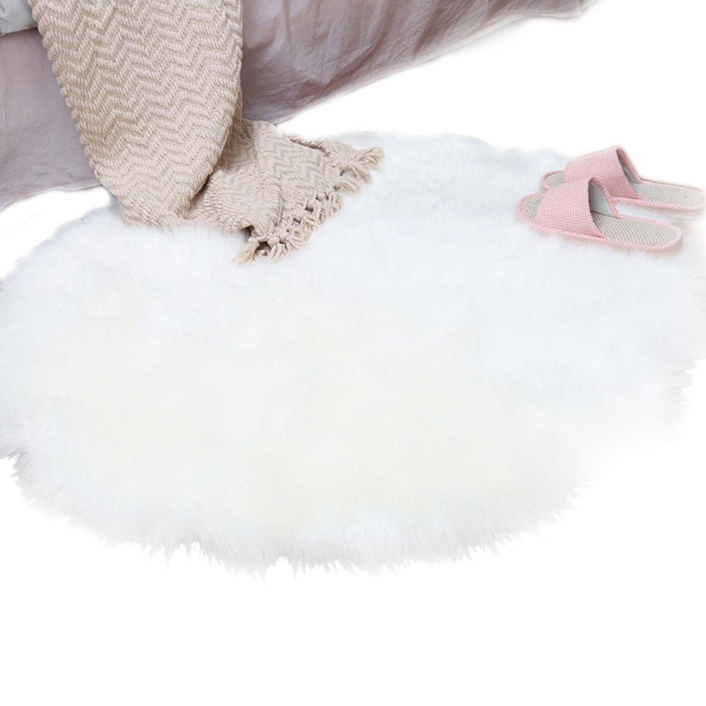 Faux Sheepskin Wool Carpet 30 X 30 Cm Fluffy Soft Longhair