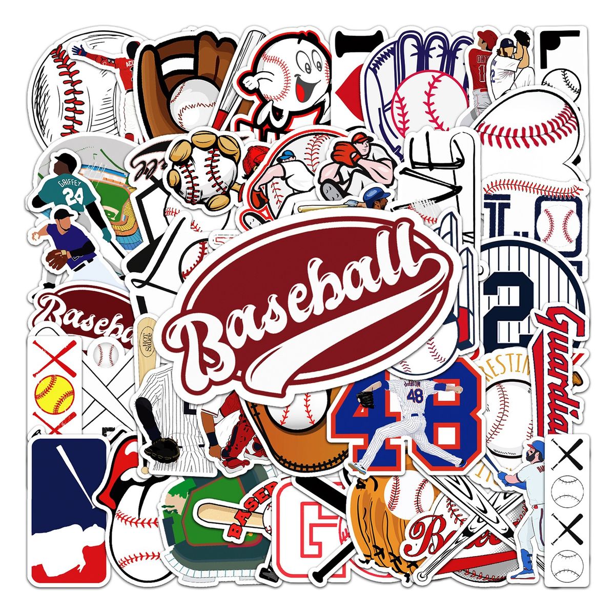 50Pcs Graffiti Sticker Water Bottle Laptop Stickers Mix Color