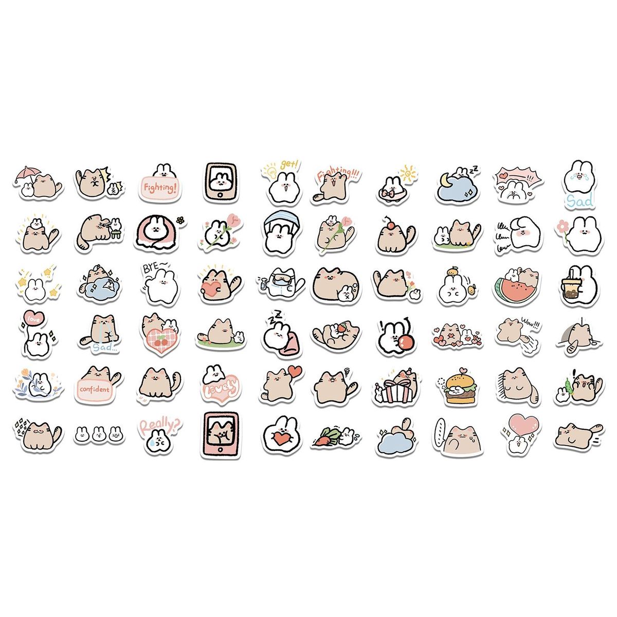 60Pcs Laptop Stickers DIY Phone Laptop Tablet Notebook Graffiti Stickers