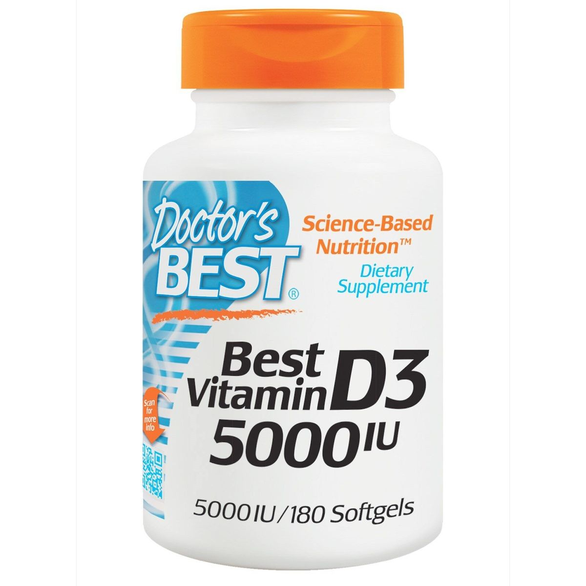 Vitamin D-3 125 Mcg (5,000 IU) - 180 Softgels