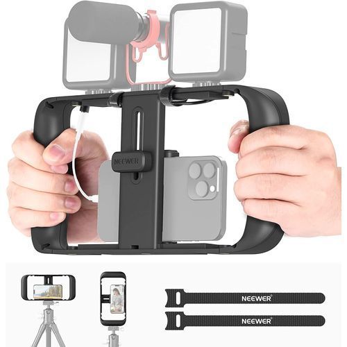 NEEWER Smartphone Video Rig, Phone Stabilizer Grip Vlogging
