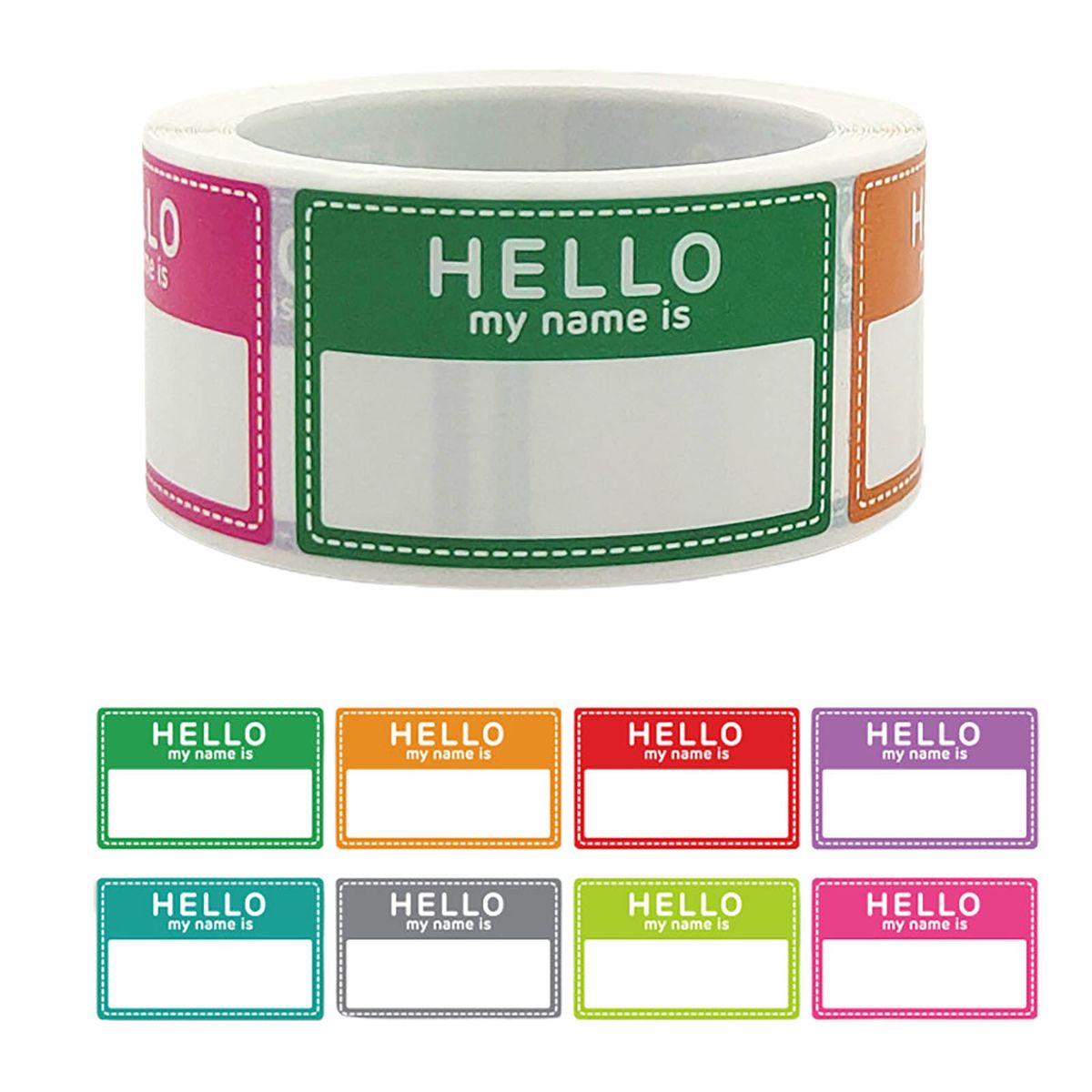 1 Roll Name Stickers Self-adhesive Kids Toy Name Labels Multicolor