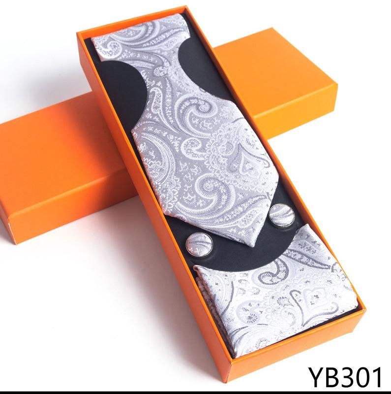 Men'S Tie Gift Box 3-Piece Men'S Tie Square Cuff Gift Box Set YB301