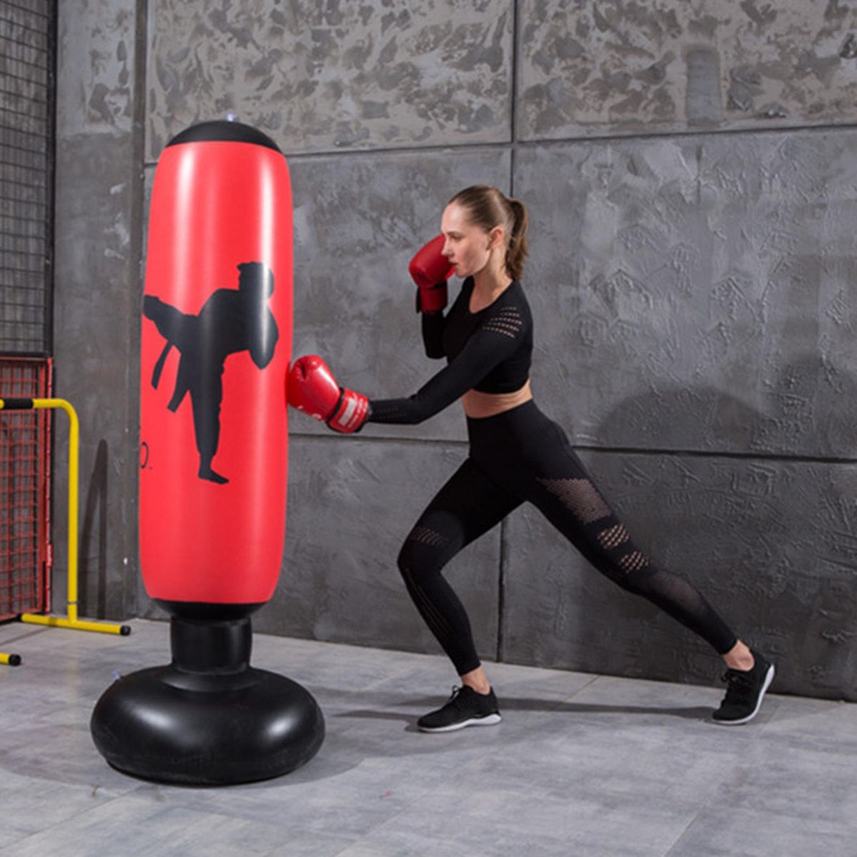 Inflatable Punching Bag Kid Adult Boxing Practice Punch Bag Red