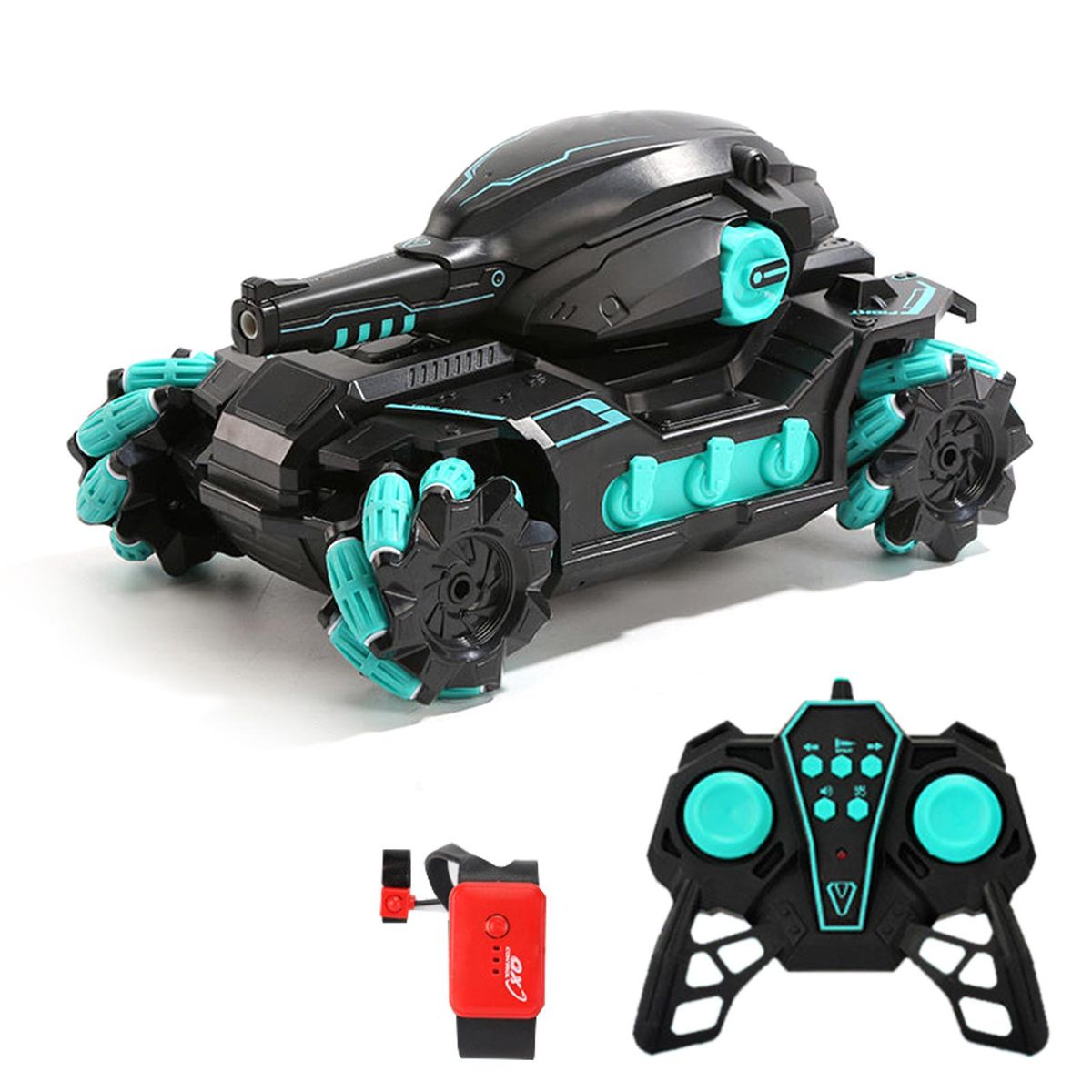 RC Car 2.4GHz Water Bead Car 4WD 360° Rotating 2 Control Mode with Light Music Drift for Boys