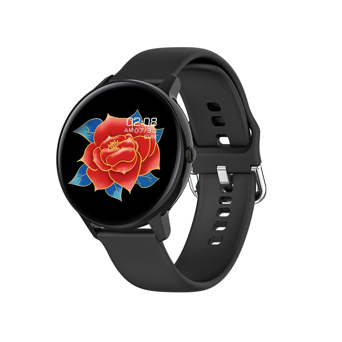 Smart Watch, IP68 Waterproof, Support Temperature/Heart Rate/Blood Pressure/Sleep  Monitoring(Black)