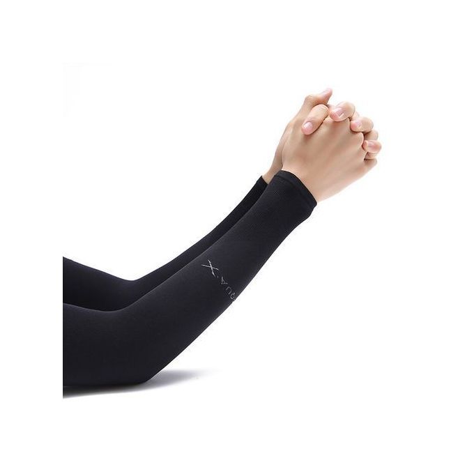 Ice Sleeves Sunscreen Outdoor Arm Sunshade Sleeves - Black